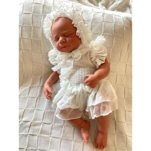 🆕20Inch Lifelike Full Silicone Body Alisa-wheaten Newborn Girl Reborn Baby Doll